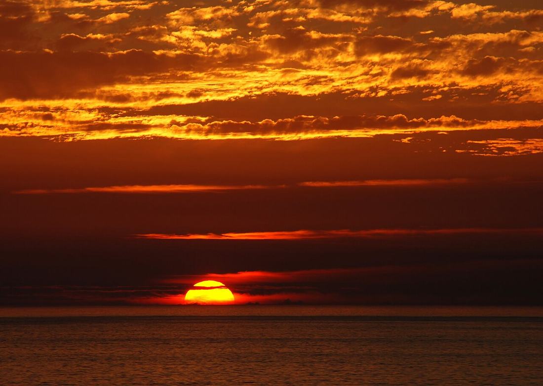 Sunset over the sea