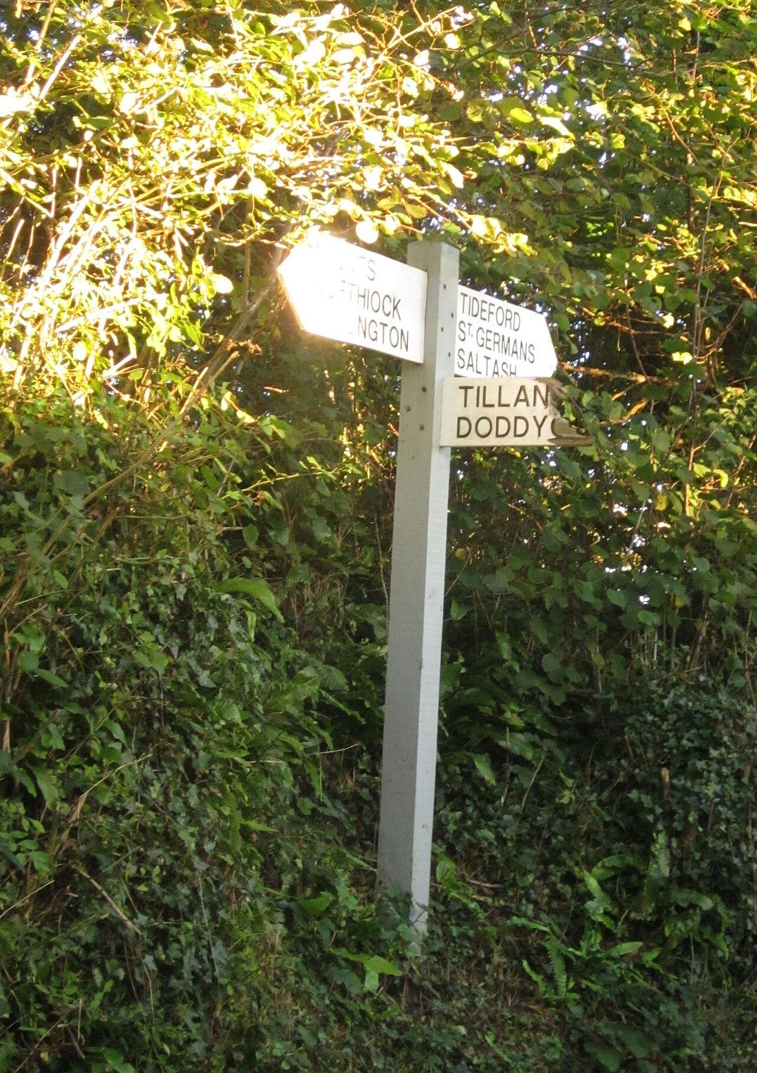 A signpost in the countryside