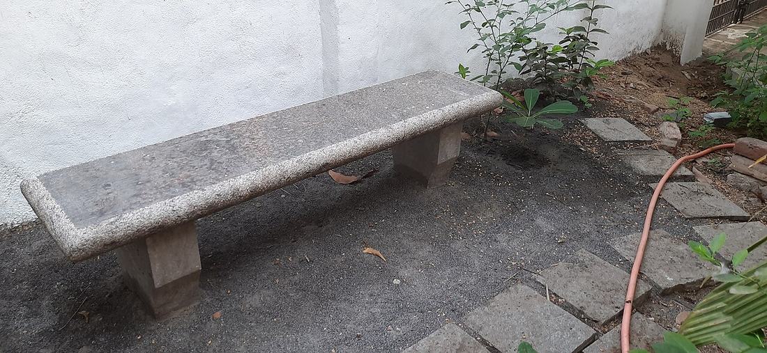 A garden bench